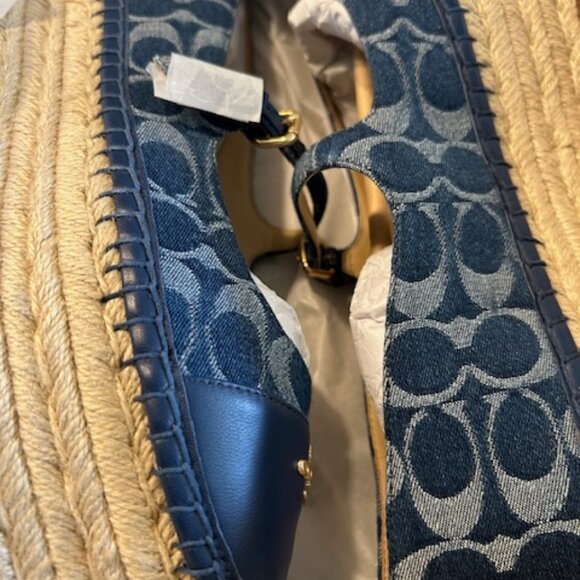 Coach Carmela Espadrille In Signature Denim - Picture 2 of 10